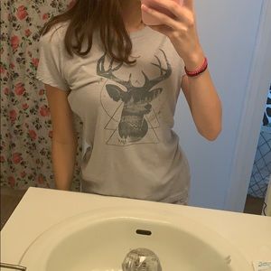 Aeropostale Deer Printed Graphic Tee